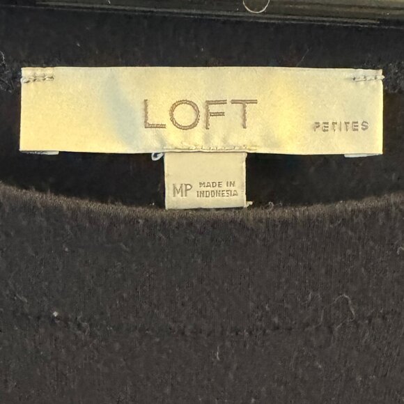 Ann Taylor LOFT Women's Cotton with Mesh Sleeve Blouse - Picture 2 of 3